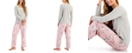 Charter Club V-Neck T-Shirt & Flannel Pants Pajama Set, Created for Macy's